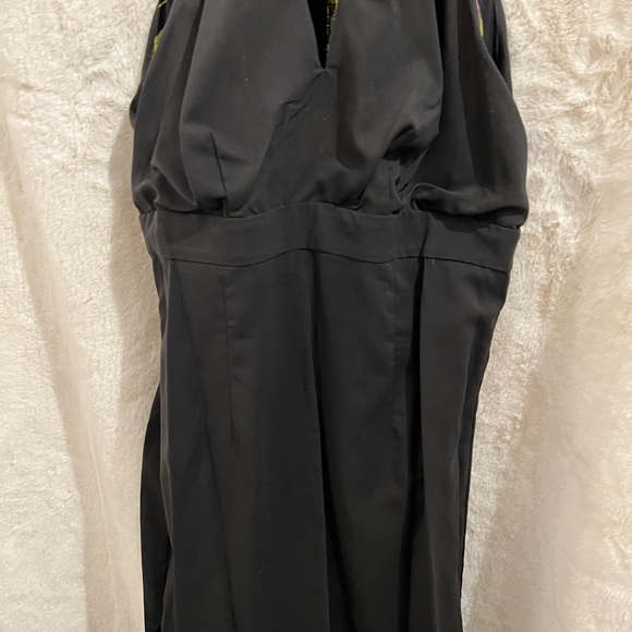 Nicole Miller silk knee-lenght dress. Size:S. Color: black/metallik - Picture 12 of 12